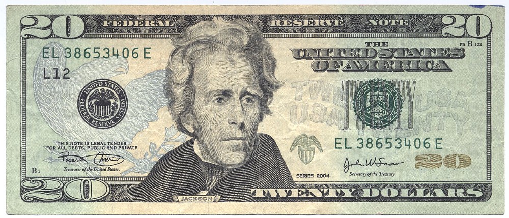 modern $20 bill