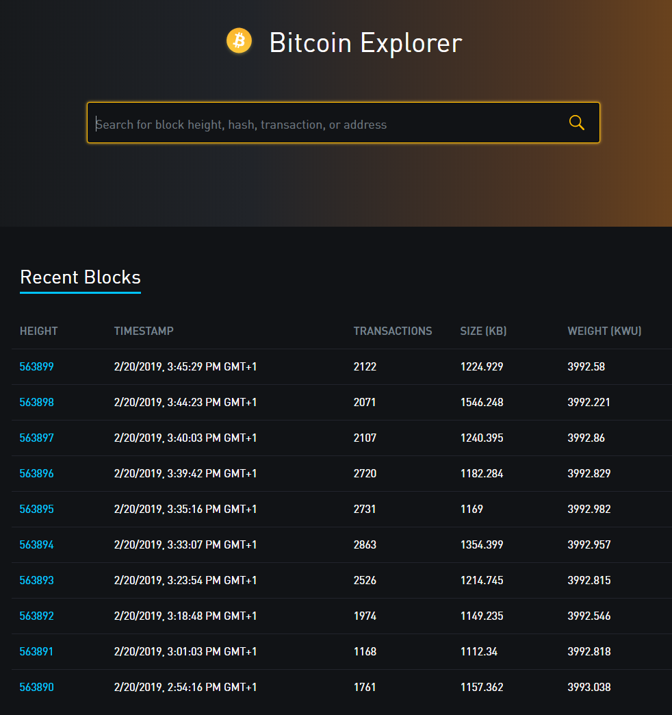 blockchain explorer